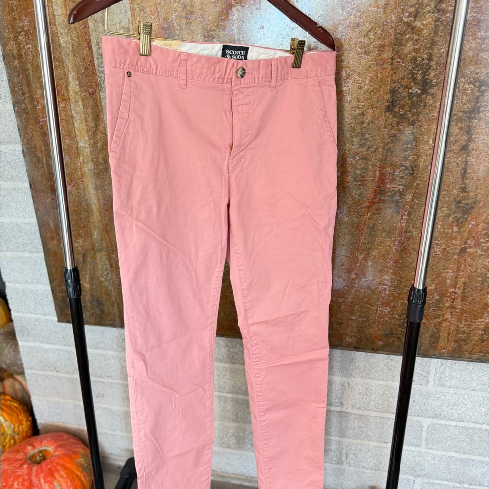 Scotch & Soda Men's Pink Chinos